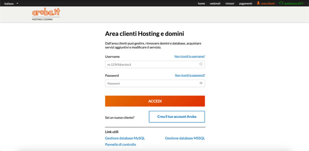 Area-clienti-hosting-e-domini-Aruba